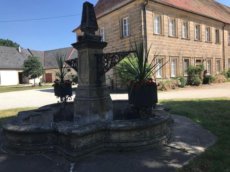 Lotos Im Idyllischen Schlosshof In Franken
