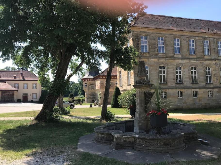 Lotos Im Idyllischen Schlosshof In Franken